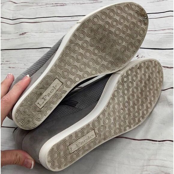 Linea Paolo Gray Ana Wedge Sneakers Size 9.5 - Picture 9 of 13